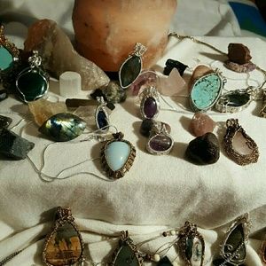 Healing Stones and Crystals, Hand Weaved By Me